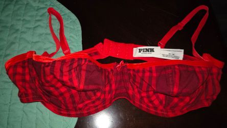 Victoria Secret Festive Flannel Unlined Balconette Bra- 36C