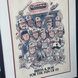 Vintage Baltimore Orioles & National Bohemian Beer Framed Poster – Jack Davis