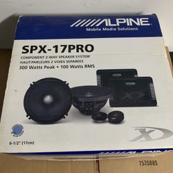 Alpine SPX 17 Pro Car Audio 6.5” Component Set