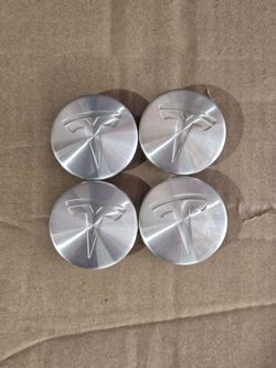 OEM Factory Tesla S X Y 3 Center Hub Caps EXCELLENT