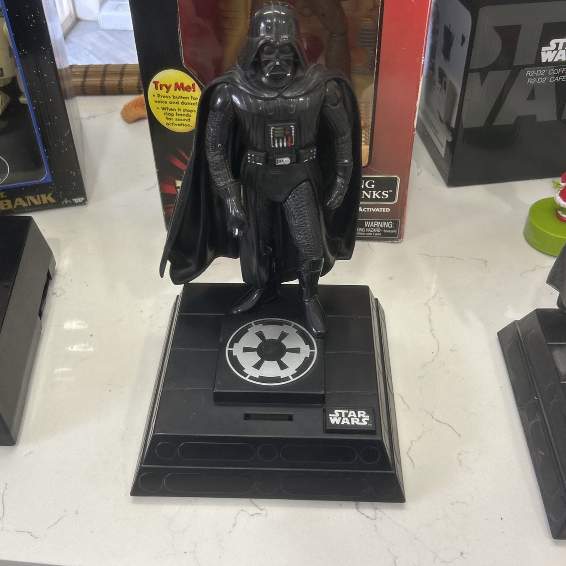 Darth Vader Coin Bank Animated Talking Vintage 12”