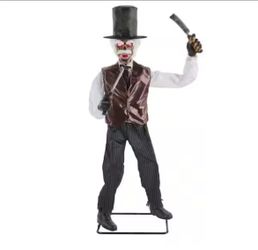 Home Accents 7' Grave & Bones Animated LED Zombie Barber