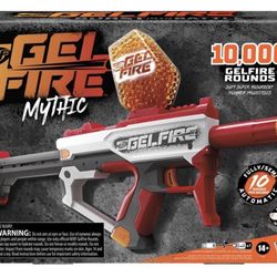 Nerf Pro Gelfire Mythic Blaster, 10,000 Gelfire Rounds, Hopper, Rechargeable Battery - NIB