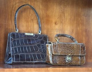 Antique alligator purses