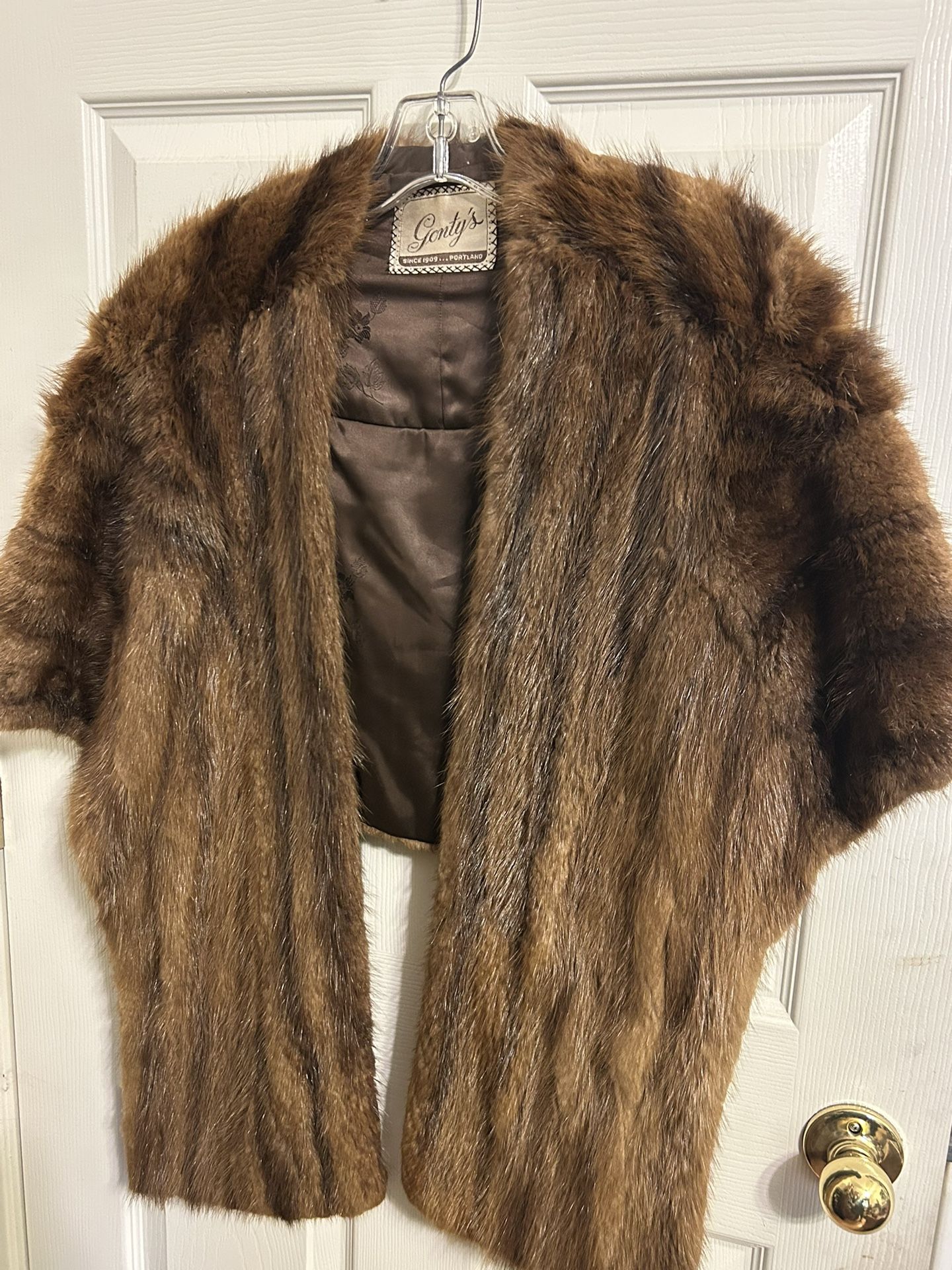 Genuine Fur Stole Shawl Bolero