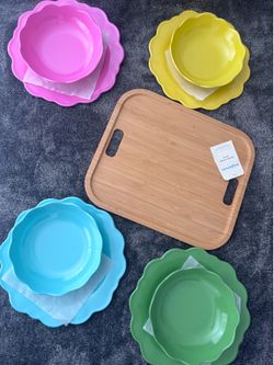 Set de platos y tabla