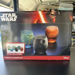 NEW Disney Star Wars Planetary Glassware Set Of Six Glasses Drinkware