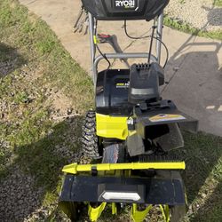 RYOBI 40V HP Brushless Whisper Series 22" 2-Stage Cordless Electric Self-Propelled Snow Blower - (2) 8 Ah Batteries & Charger