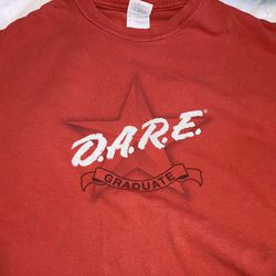 Vintage DARE University Red T-Shirt Adult Small Drug Abuse Resistance Education