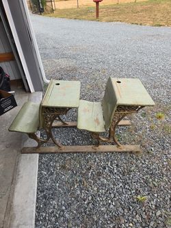 Vintage school desks