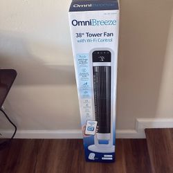 Omni Breeze Tower Fan With Wi-Fi Control And Remote Control