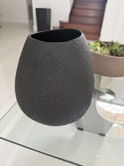 New Black Home Decoration Ceramic Vase,  11 Inches, Was $60