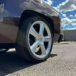 24x10 LTZ Wheels And Tires 305/35/24 Aplus HT