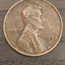 1973 D Penny One Cent Error