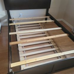 Full Frame Bed With Pull Out Trundle Twin .