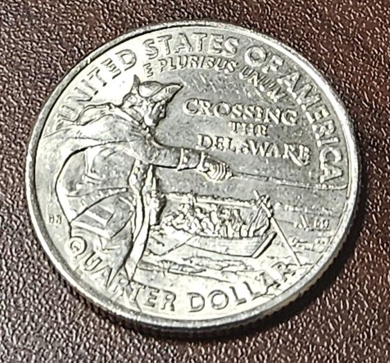 2021 P Washington Crossing the Delaware Quarter Die Crack Error