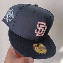 Size 8 San Diego Padres 1998 World Series New Era 59Fifty Fitted Hat