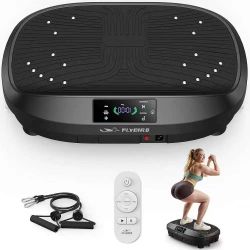 FEIERDUN Vibration Plate Exercise Machine, Curved Vibration Plate for Lymphatic Drainage Weight Loss