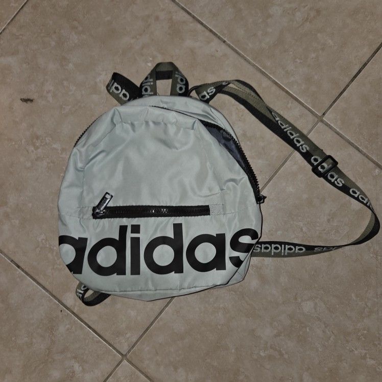 Adidas Backpack Green/Grey Black Linear Bag Small 10 In X 10 In X 4 In
