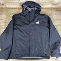 Helly Hansen Helly Tech Protection Mens 2XL Black Rain Jacket Hooded Waterproof