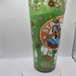 Goofy Starbucks Style Cup Lava Drip Snowglobe Tumbler Ready For Pick Up 