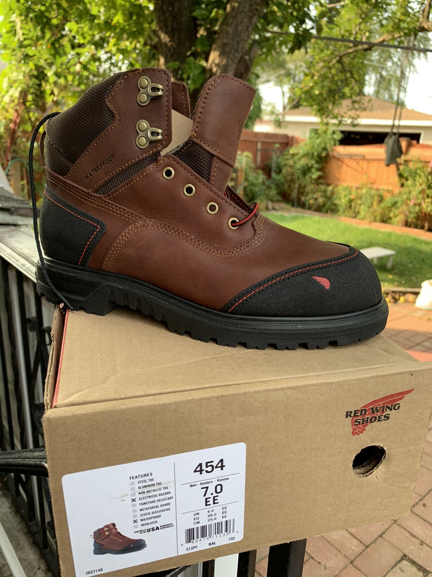 Red wings/work boots 🥾/hablo español/BRNR XP MEN'S 6-INCH WATERPROOF SOFT TOE BOOT