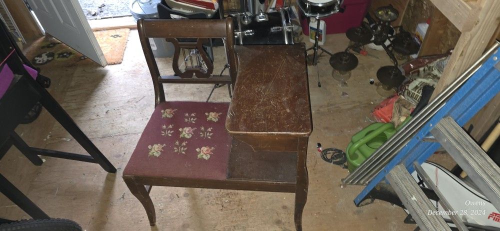 26 w x 28 highx 18" deep Antique Telephone Table