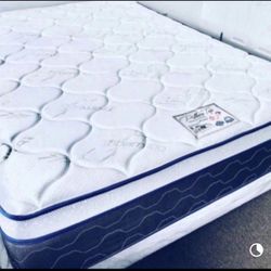 Queen Size Mattress Pillow Top 12”Thick  SOFT MATTRESS With Box Spring Brand New Pay on Delivery!