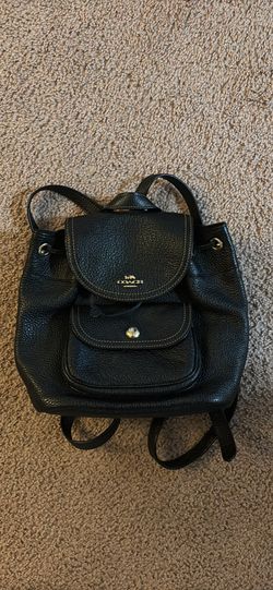 Coach Pebble Leather Drawstring Backpack (Style F23245)