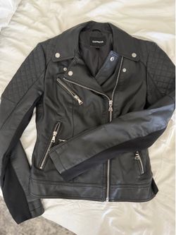Express leather jacket size XS black new