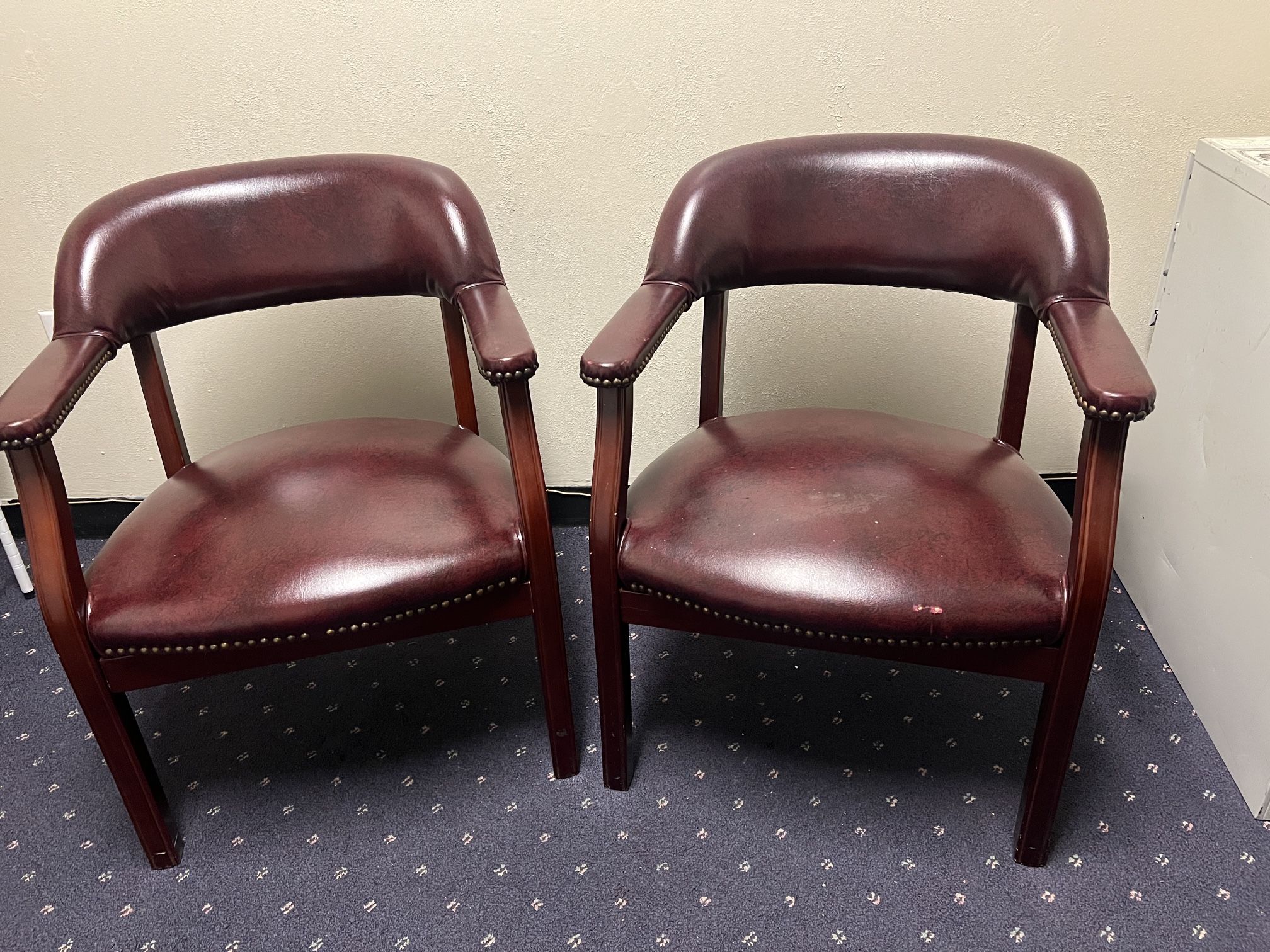 Pair Of (faux?) Leather Office Chairs