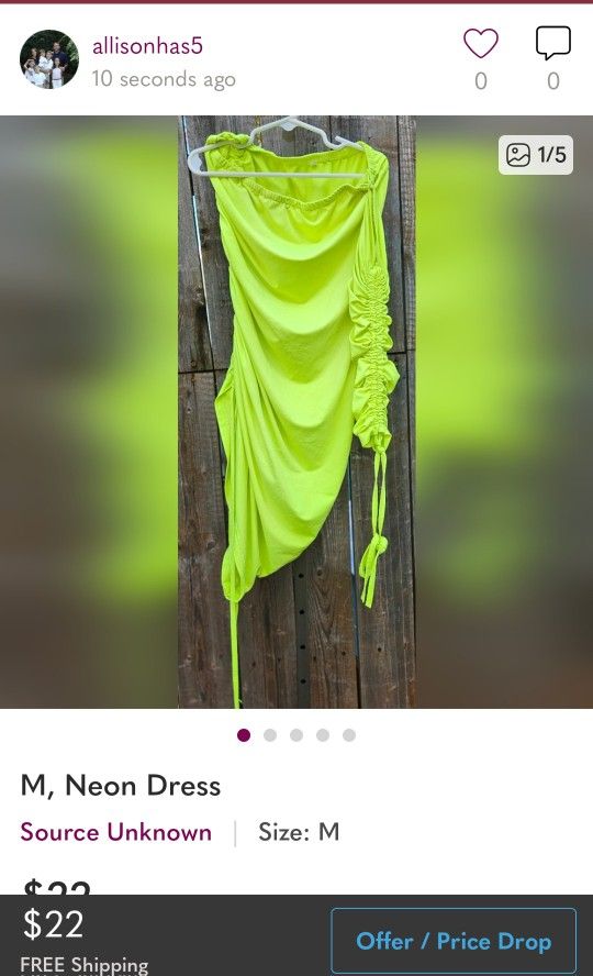 M, Neon Dress