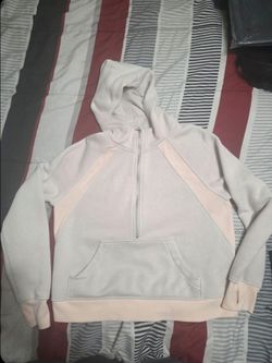 Danskin Ladies' Half Zip Hoodie, Beige, Size Medium