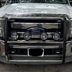 ARIES CLASSIC STAINLESS GRILLE GUARD With KC LIGHTS