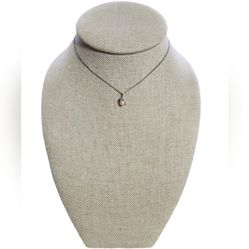 Sterling Silver Pearl Pendant Necklace 16"