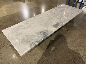 Natural White and Grey Stone Countertop (25.5″x74.75″)