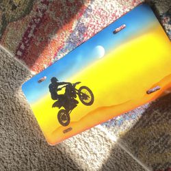 Moto Cross Vehicle License Plate