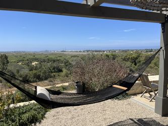 Pair of Hammocks, Black Nylon Rope, Rarely used.