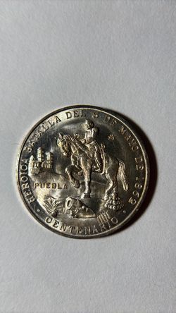 Silver commemorative Medal battle of Puebla 5 de Mayo