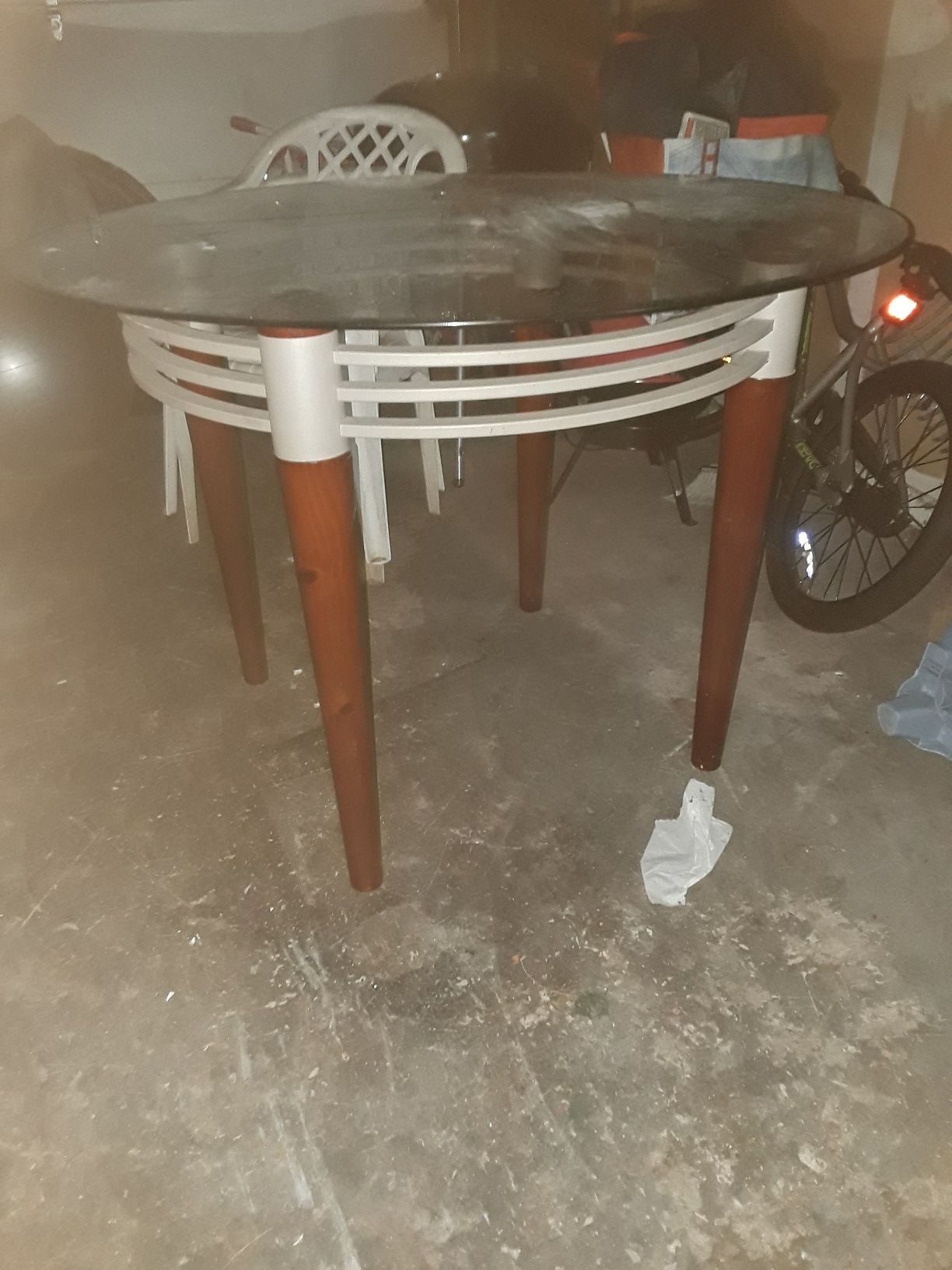 small glass kitchen table no chairs