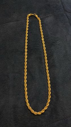 Gold plated rope chain