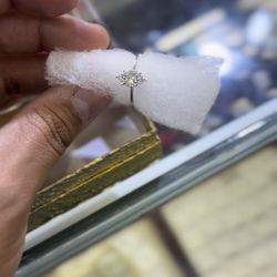 14k White Gold Real Diamonds Engagement Ring 