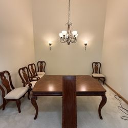 Dining Room Table & Chairs — Solid Wood and a Solid Deal