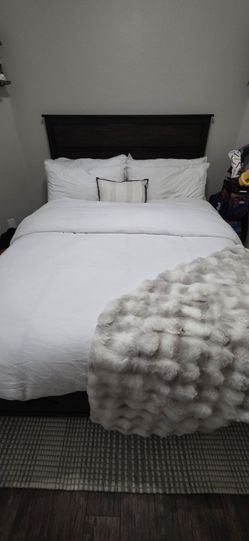 Queen Bed, Bedframe, and Nightstands