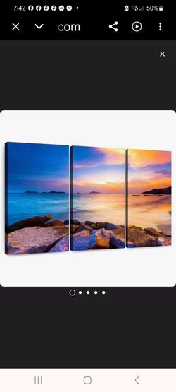 Hong Kong Gillard Beach Canvas Painting Art Boho Sunset