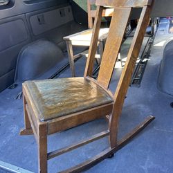Mission style, mid-century, rocking chair