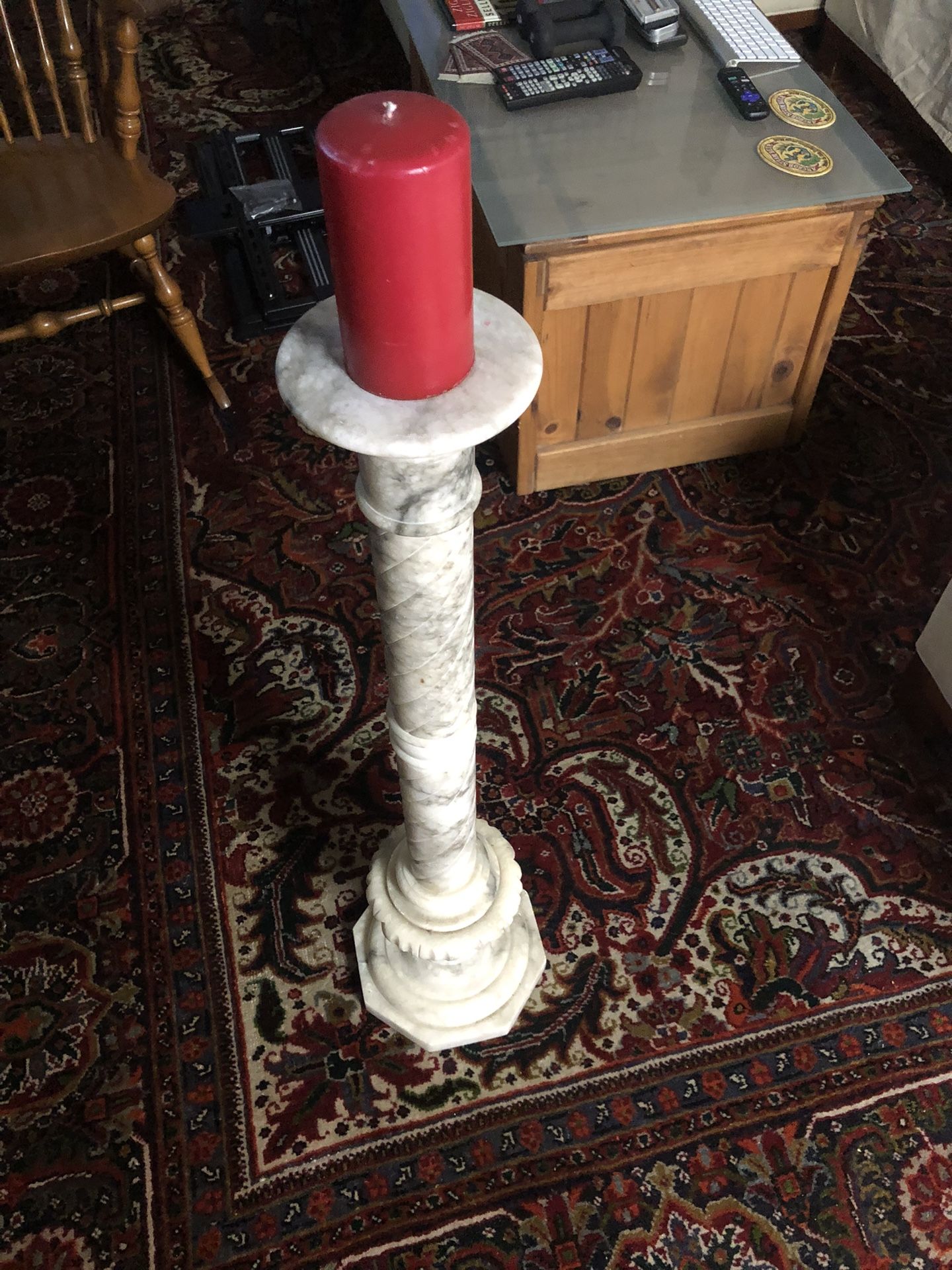 Alabaster Candle Stick - 3 Feet High