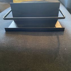 Small Black Metal Magnetic Shelf/ Read Description