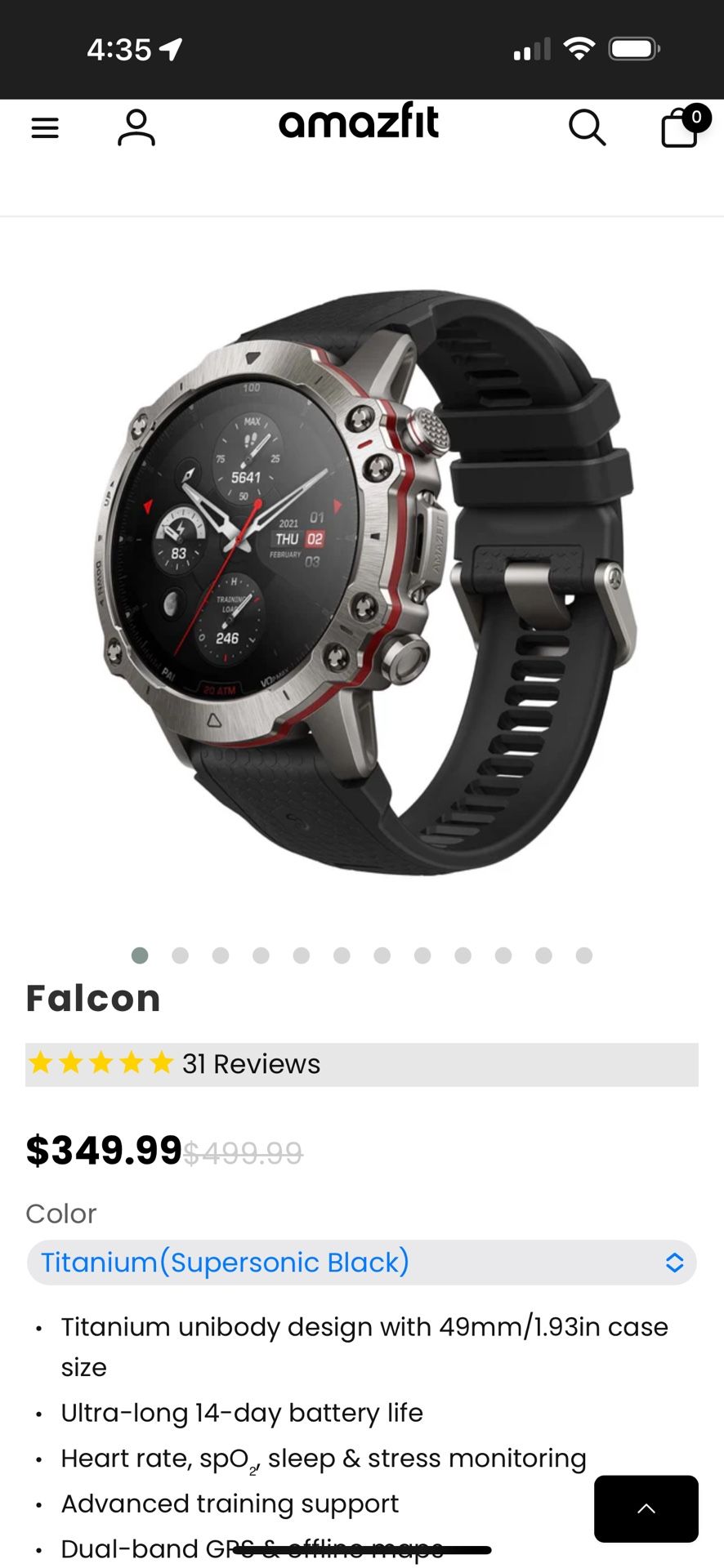 Amazfit Falcon Smart Watch Health