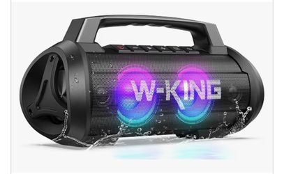 W-King Portable Bluetooth Speaker, 120W Peak Loud Bass Boombox Outdoor | 70W